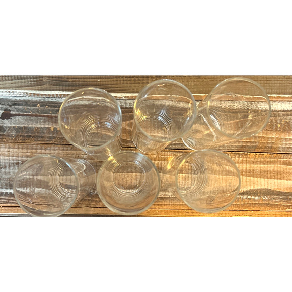 Set 6 Vintage MCM Barware Quartzex Crystal Star Dust Atomic Cooler Glasses 7" - Picture 4 of 5